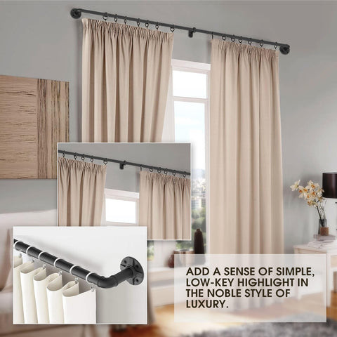 DOJUWIN telescoping tube extended illustrating adjustable fit to windows