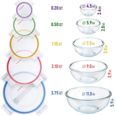 dokaworld nested bowls stacked compactly with lids demonstrating space-saving advantage