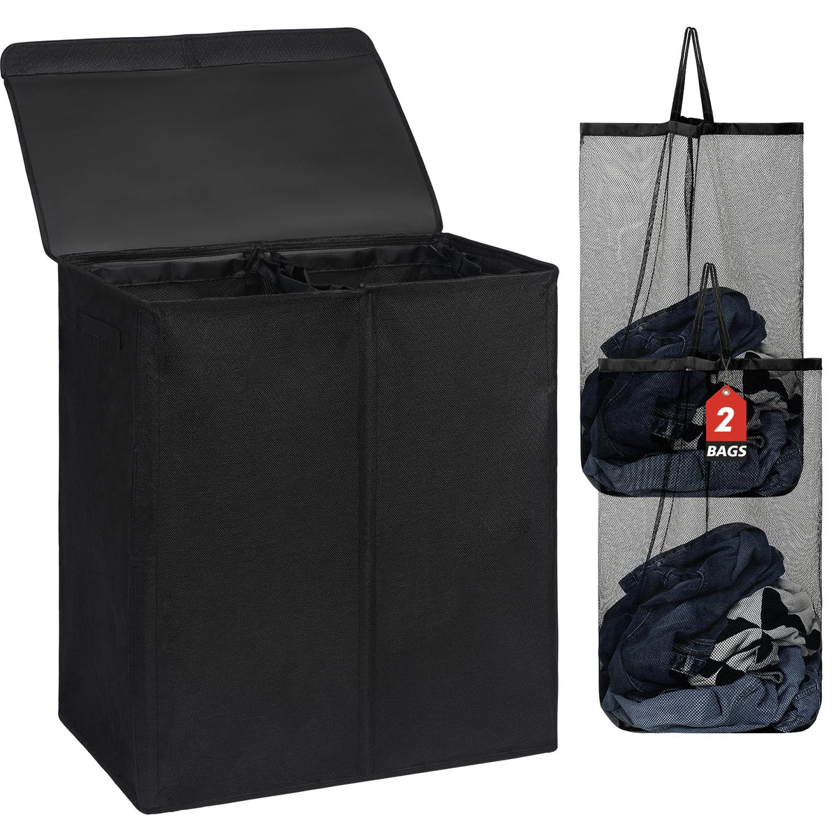 DOKEHOM front view with lid showing large capacity and tidy look