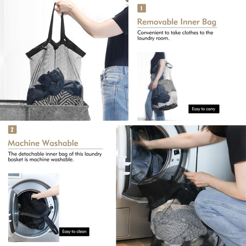 DOKEHOM mesh bag placed in washing machine showing washer-safe benefit