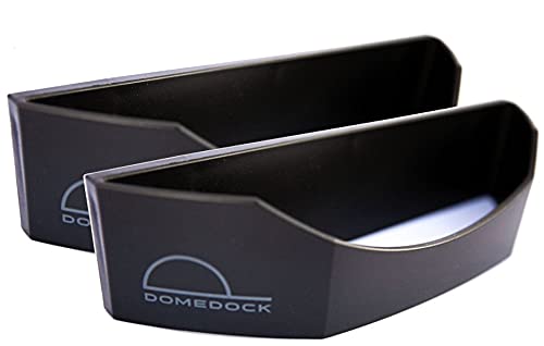 Dome Dock front view mounted showing neat 20-hat display and space saving
