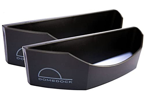 Dome Dock front view mounted showing neat 20-hat display and space saving