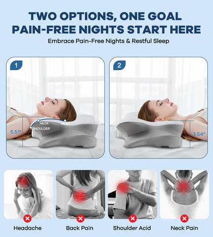 DONAMA profile showing dual-height design for personalized neck support