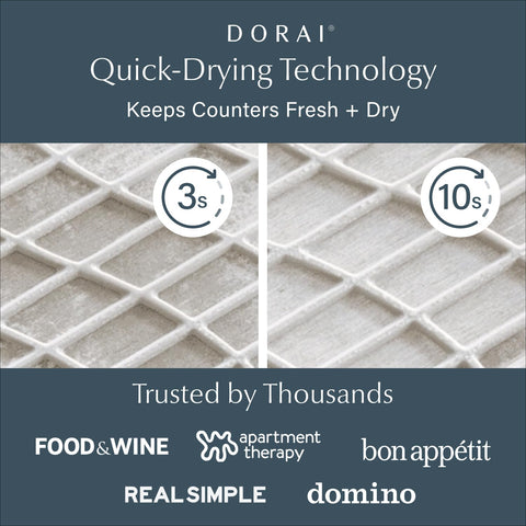 Dorai close-up of diatomaceous earth texture emphasizing fast moisture absorption
