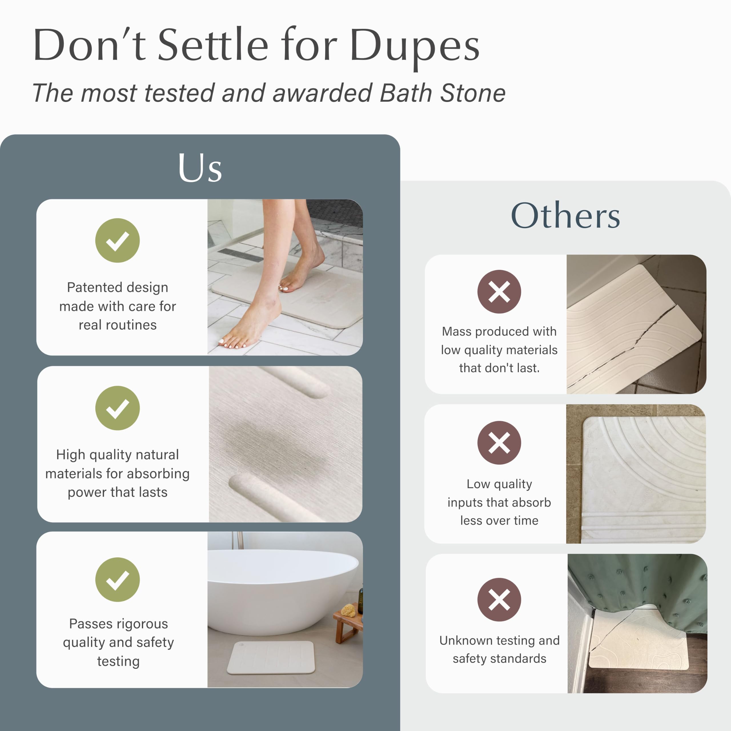 Dorai mat in modern bathroom setting offering hygienic, low‑maintenance style benefit