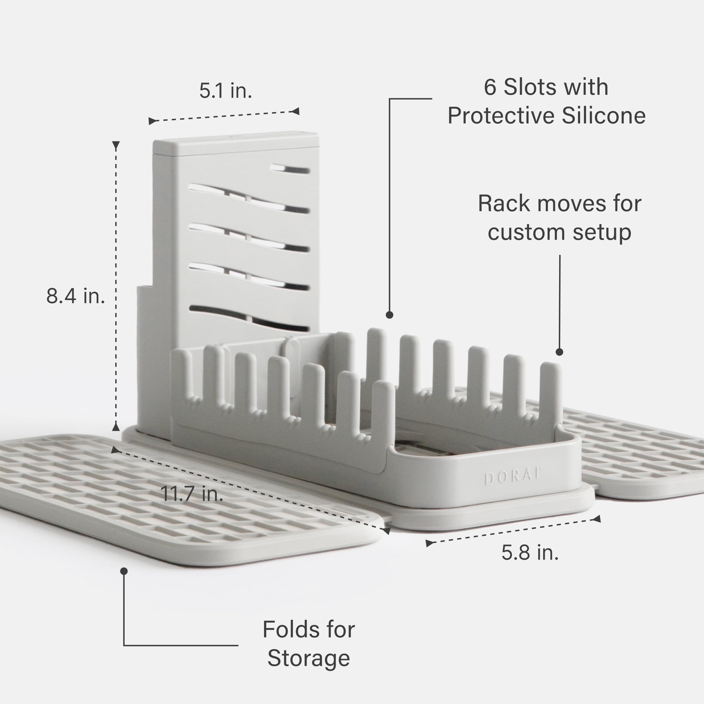 Dorai knife slot and utensil holder detail highlighting secure utensil storage