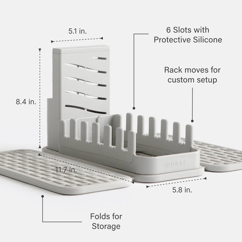 Dorai knife slot and utensil holder detail highlighting secure utensil storage