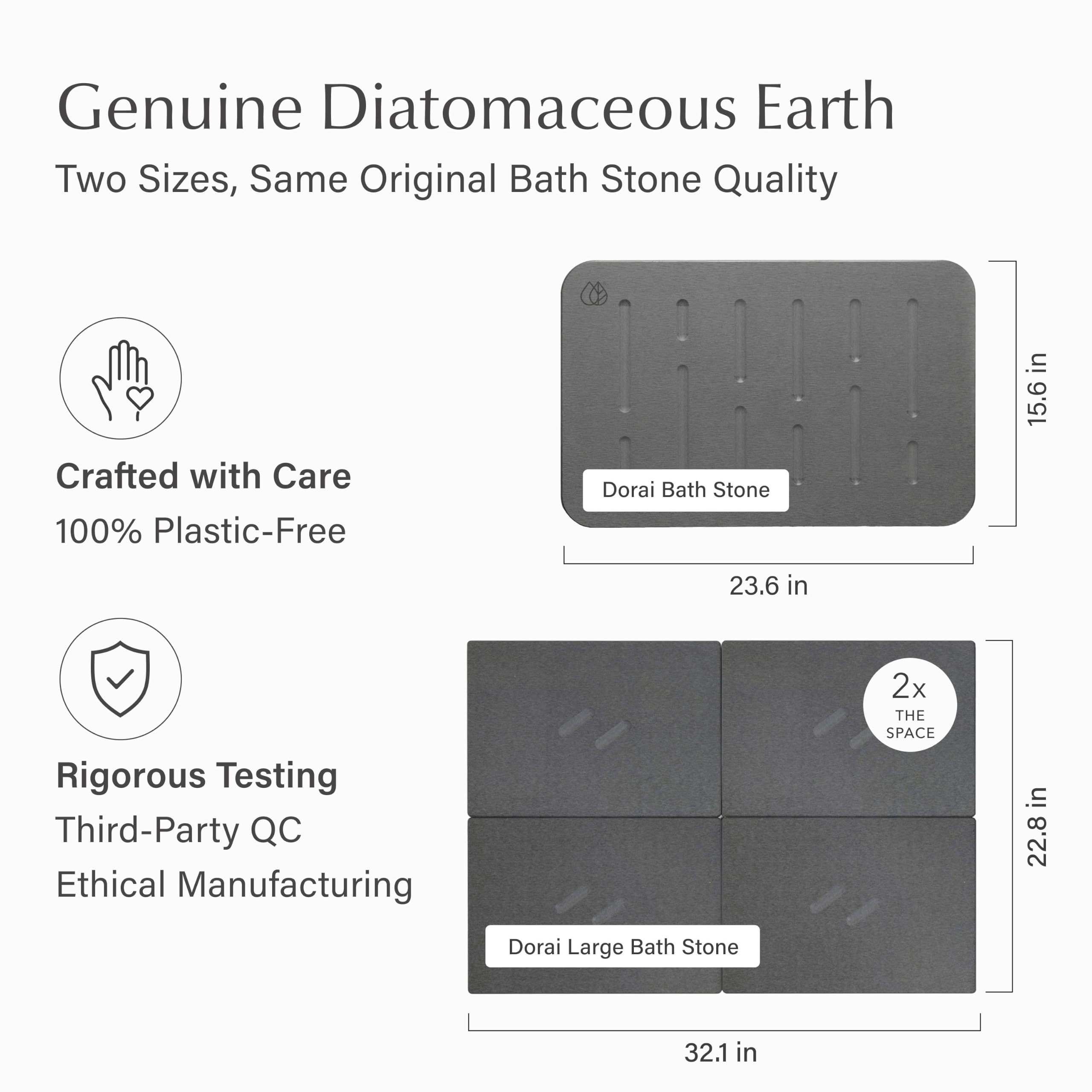 Dorai mat placed at shower exit keeping floor dry and tidy