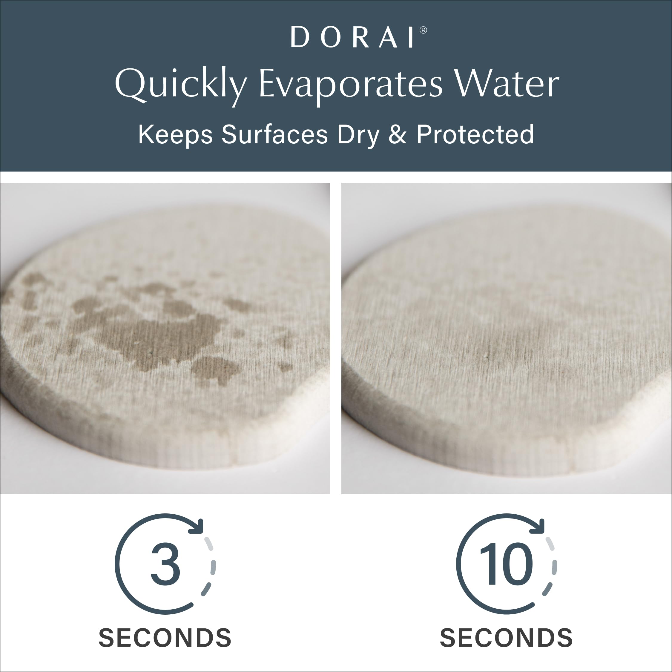 Dorai single coaster close-up revealing absorbent surface and elegant finish