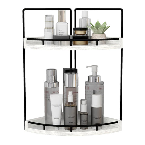 Dorhors front view corner shelf showing compact storage and neat organization
