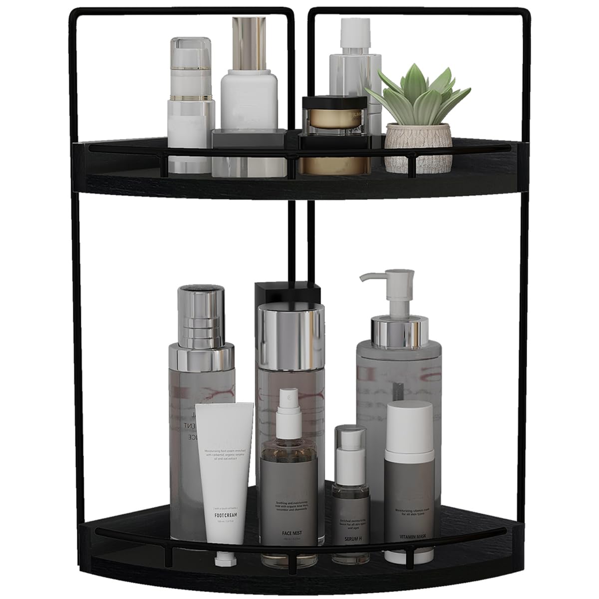 Dorhors front view vanity counter organizer showing tidy storage benefits