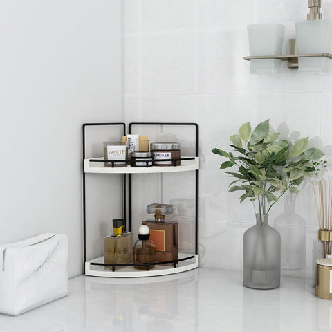 Dorhors in bathroom on vanity showcasing decluttered countertop benefit