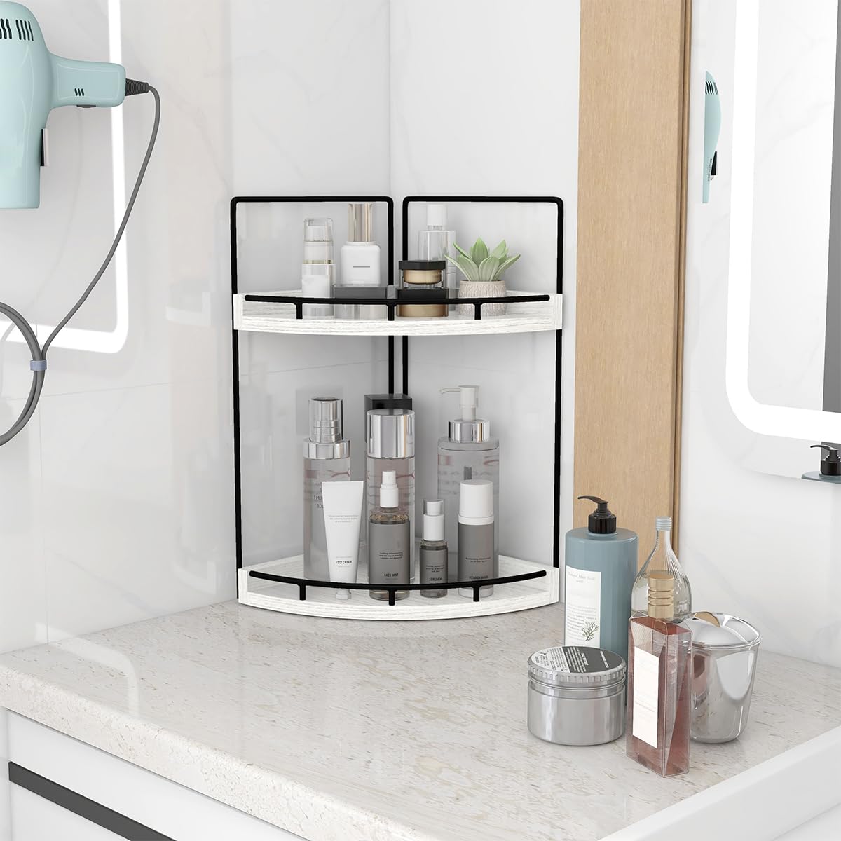 Dorhors iron frame detail with rustic white finish for stable support
