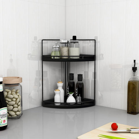 Dorhors next to toiletries demonstrating compact 7.67 inch footprint