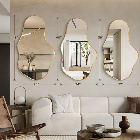 Dorlicecass mirror installed horizontally illustrating width emphasis and balanced composition benefit