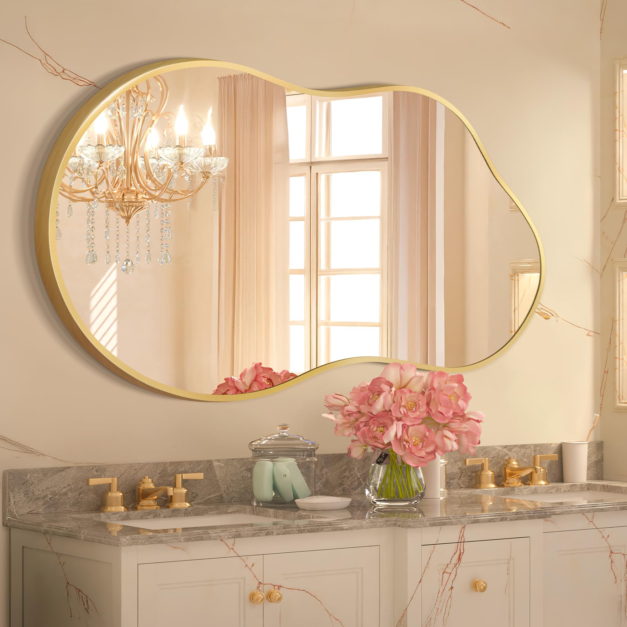 Dorlicecass mirror in hallway styled to increase light and depth