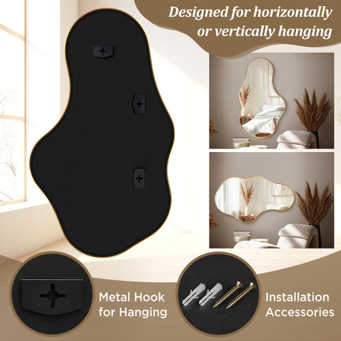 Dorlicecass mirror hung vertically showing height enhancement and grooming convenience benefit