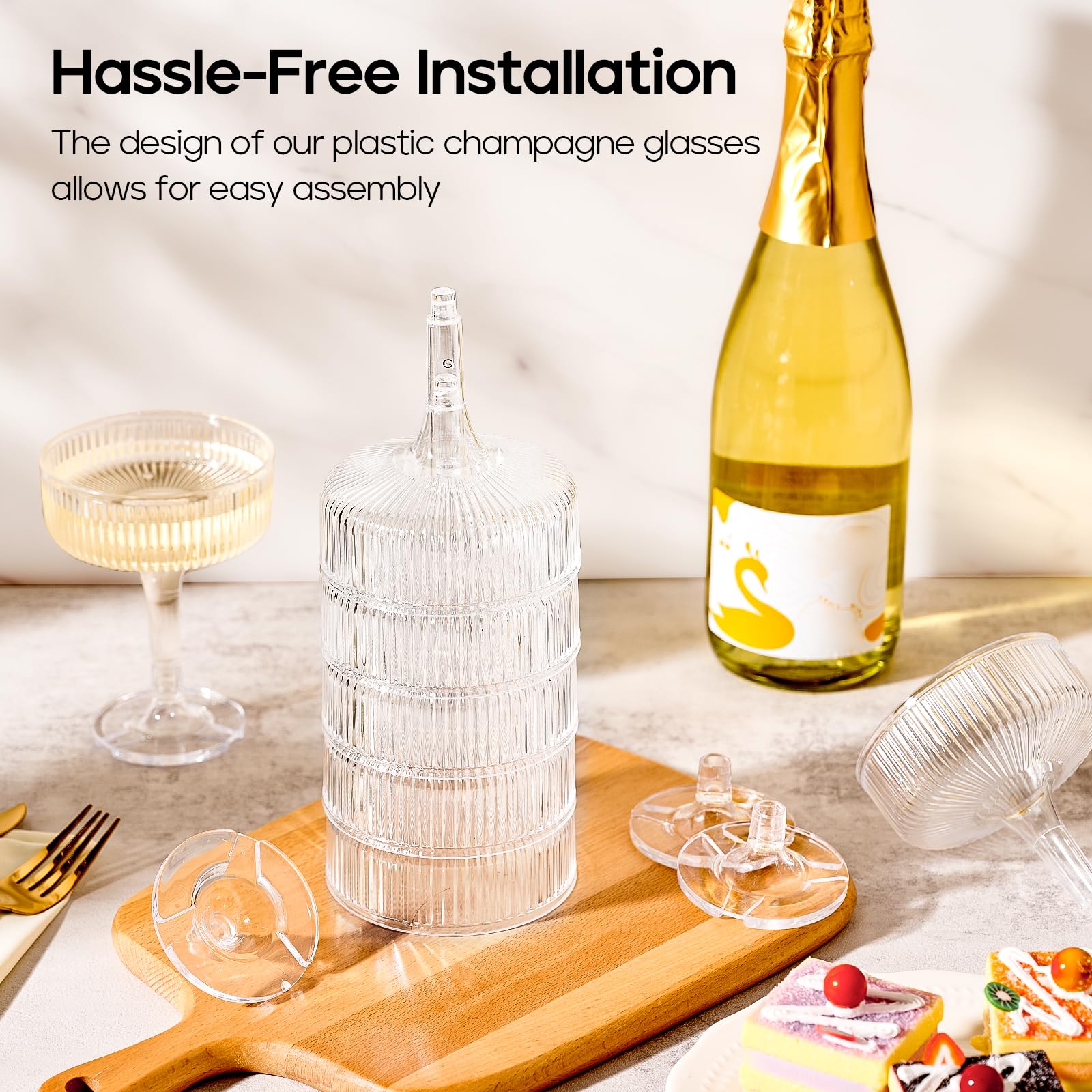 DORONAN table setting lifestyle with drinks showing party-ready presentation benefit