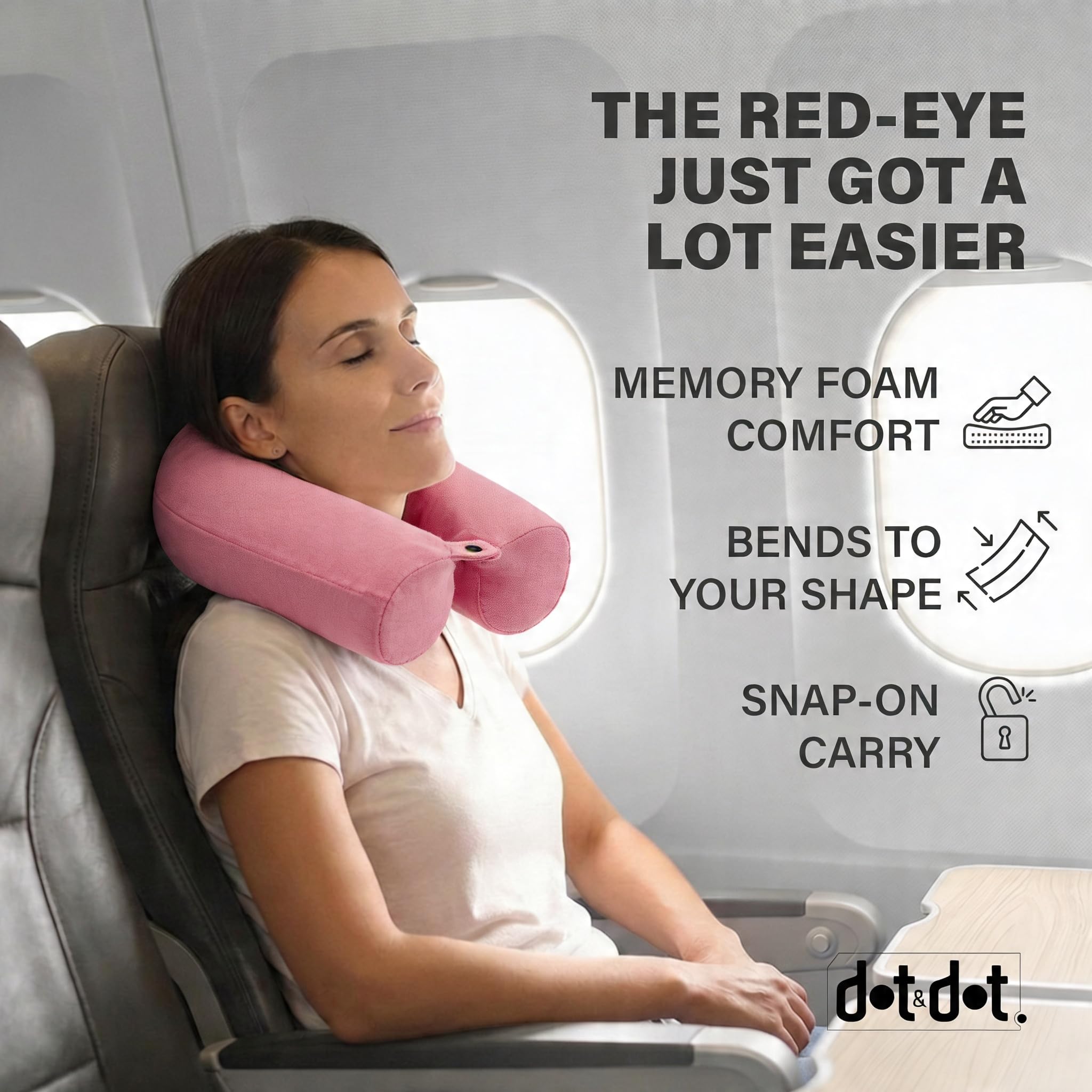 Dot&Dot close-up of memory foam core highlighting adaptive cushioning for pressure relief