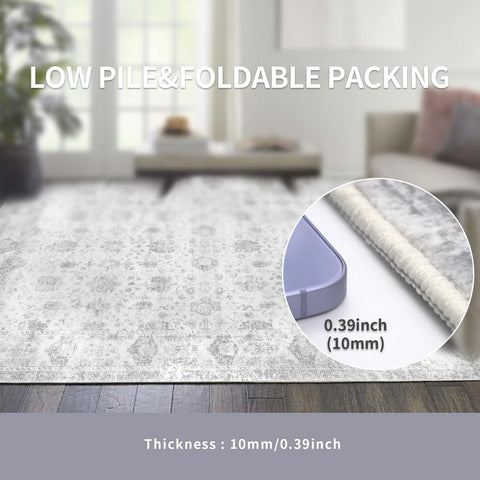 Dotiiorug non-slip TPR backing detail providing traction and safety on floors