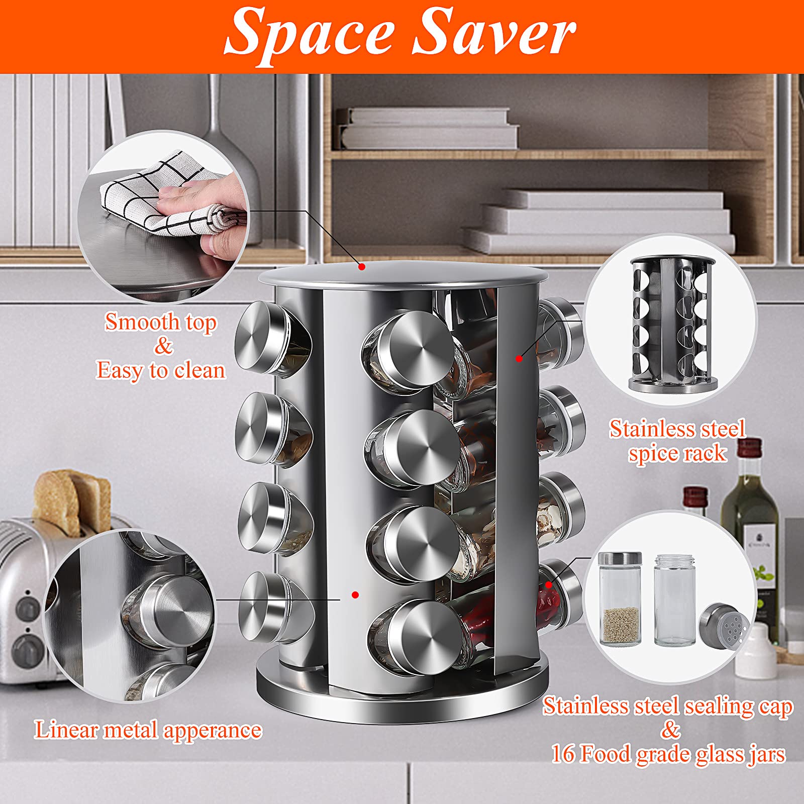 DOUBLE 2 C top view demonstrating smooth 360-degree rotation and stable non-slip base advantage