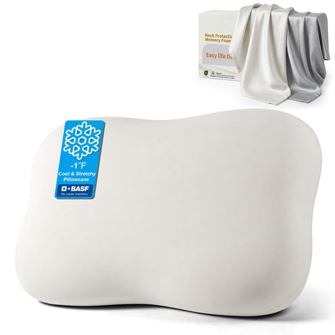 doudou front profile showing contour design and neck support benefit