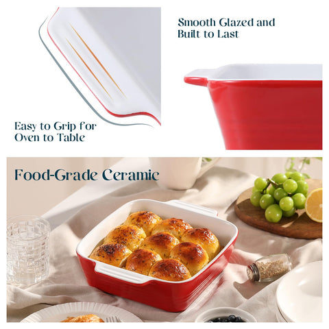 DOWAN dish with brownies ready to serve demonstrating portion size