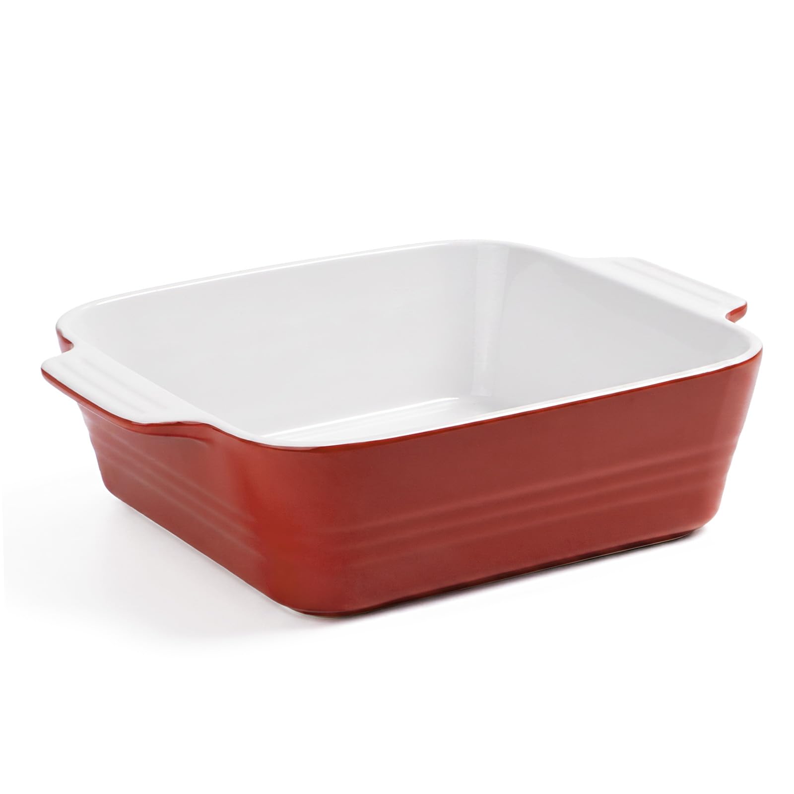 DOWAN 8x8 front view showing red finish and stable shape for serving