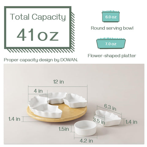 DOWAN bamboo lazy susan detail, stable smooth rotation