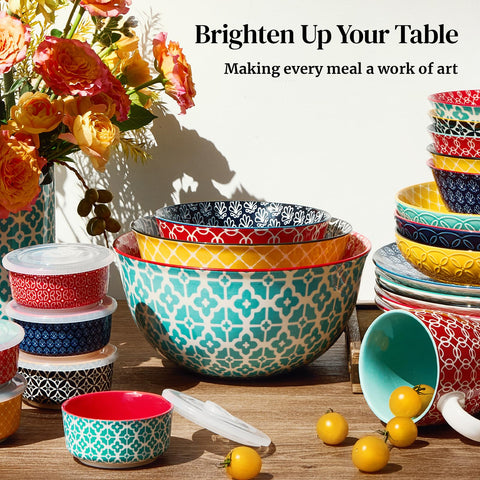 DOWAN serving salad from bowls at table, attractive presentation and convenience