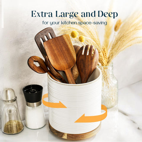 DOWAN filled with utensils in kitchen setting for quick tool access