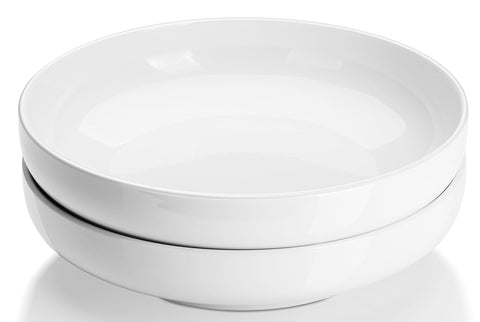 DOWAN front view of two bowls showing clean cream finish, elegant presentation benefit