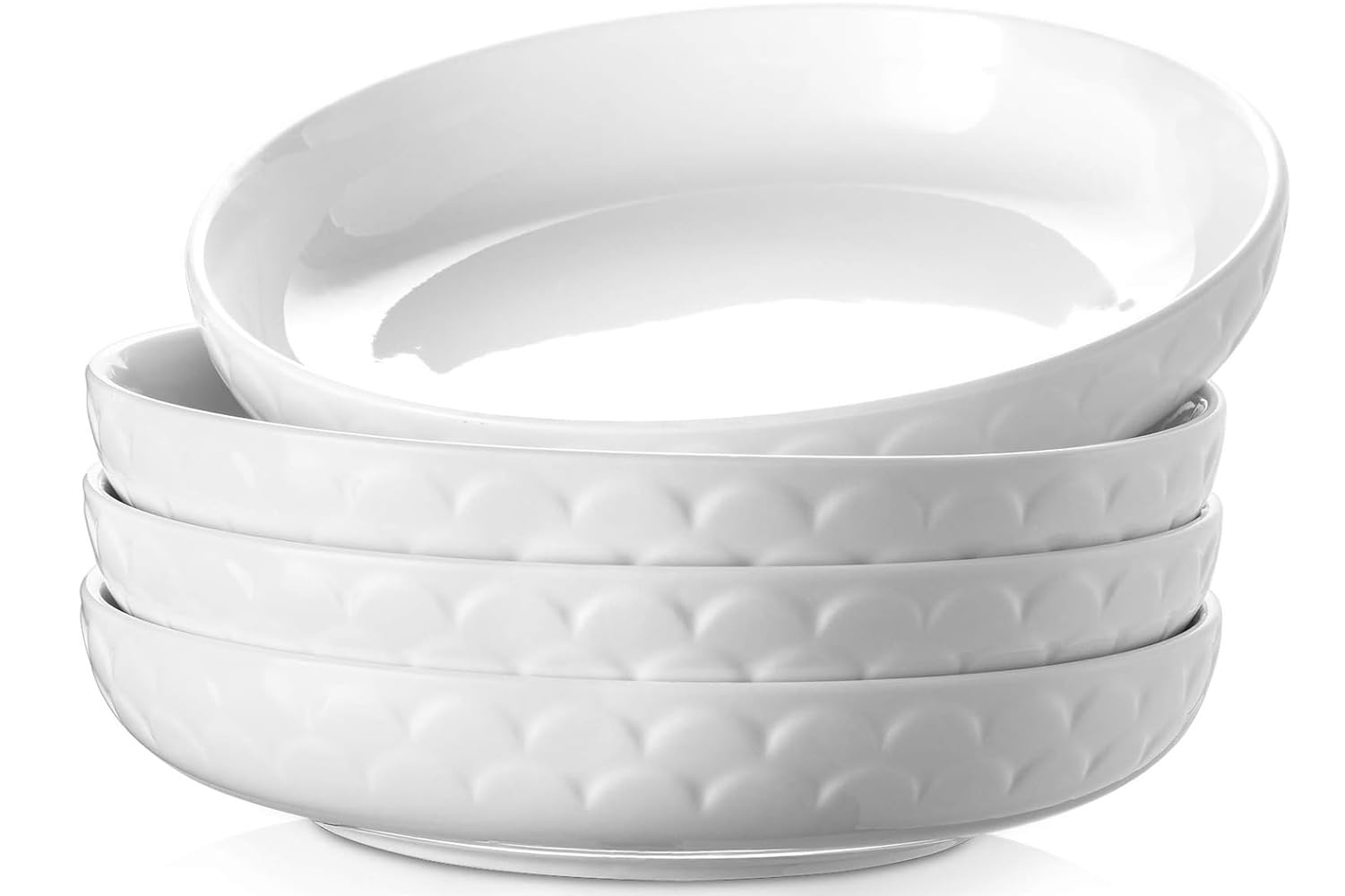 DOWAN front view of four bowls showing clean aesthetic and durability