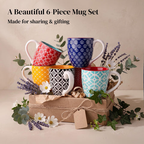 DOWAN mug in use with latte on breakfast table adding cozy aesthetic
