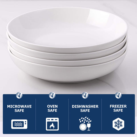 DOWAN bowl filled with pasta showing wide shallow shape for tossing