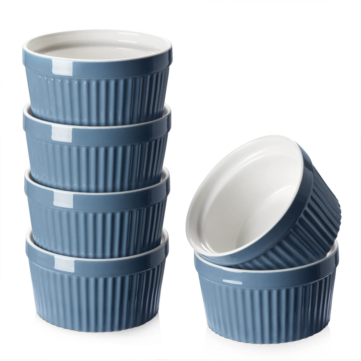 DOWAN front packaging showing six airy blue ramekins for quick identification and gift-ready appeal