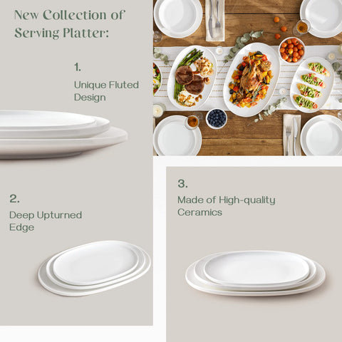 DOWAN hand holding platter rim to show comfortable grip and spill protection benefit