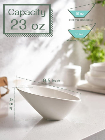 DOWAN bowl held in hand showing 23 oz size and portion clarity