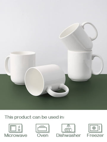 DOWAN mug beside a standard cup illustrating 20 oz size and bigger serving