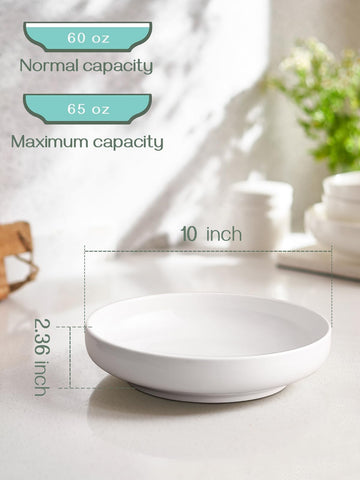 DOWAN bowl beside spoon showing scale and generous 10-inch capacity benefit