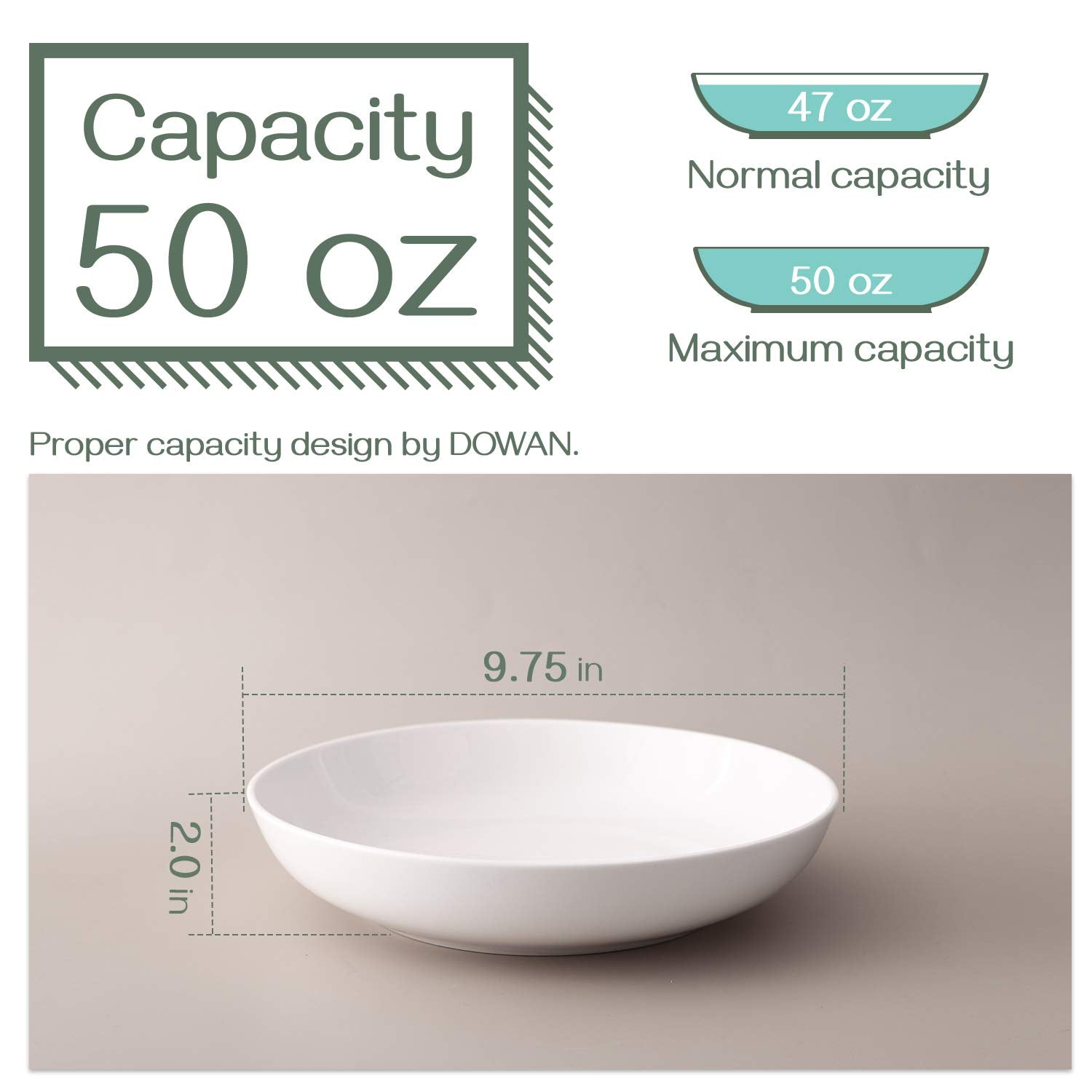 DOWAN bowls stacked compactly to save cabinet space and stay organized