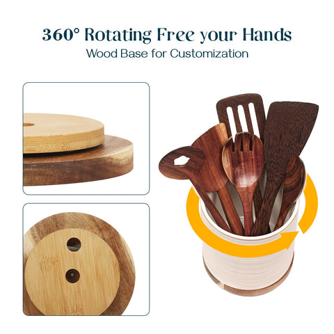 DOWAN weighted wood base detail providing stability and fall prevention
