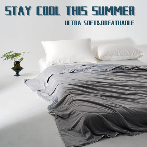 DOWNCOOL nighttime bedroom scene showing cooler sleep environment benefit