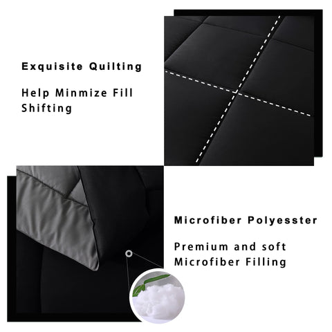 DOWNCOOL comforter on a twin bed in a styled bedroom highlighting all-season versatility
