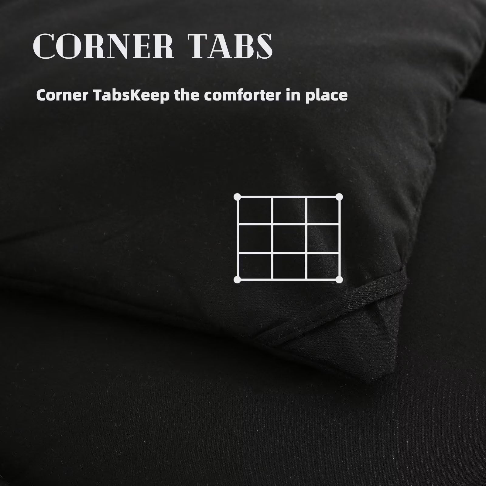 DOWNCOOL box-stitch detail keeping fill even for a smooth bed appearance