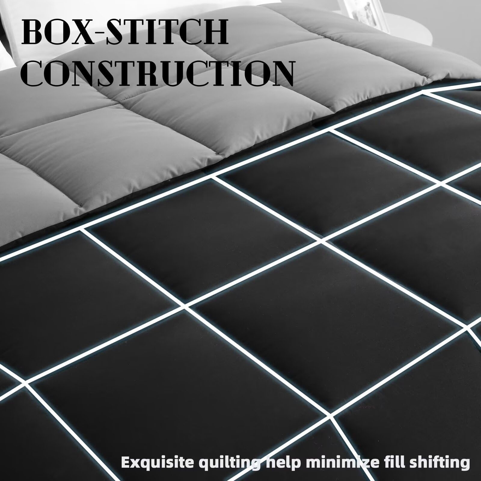 DOWNCOOL sewn corner loop close-up, secures insert to duvet cover for stability