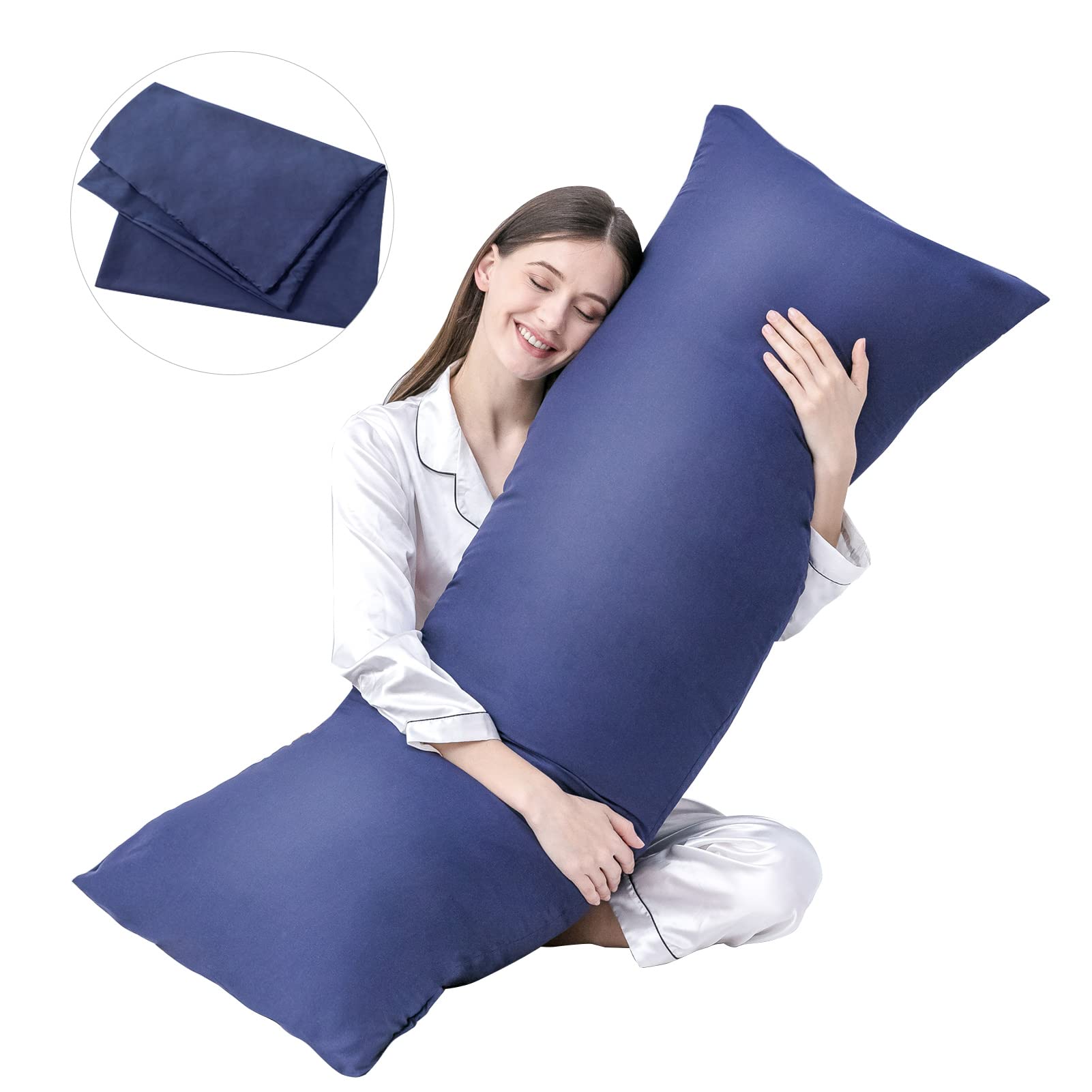 DOWNCOOL front view of pillow set showing cover and color, easy immediate use