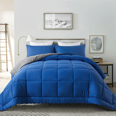 DOWNCOOL front view of full-size comforter showing neat finish and cozy look
