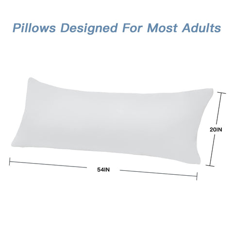 DOWNCOOL side profile showing pillow length and benefit of full-body support