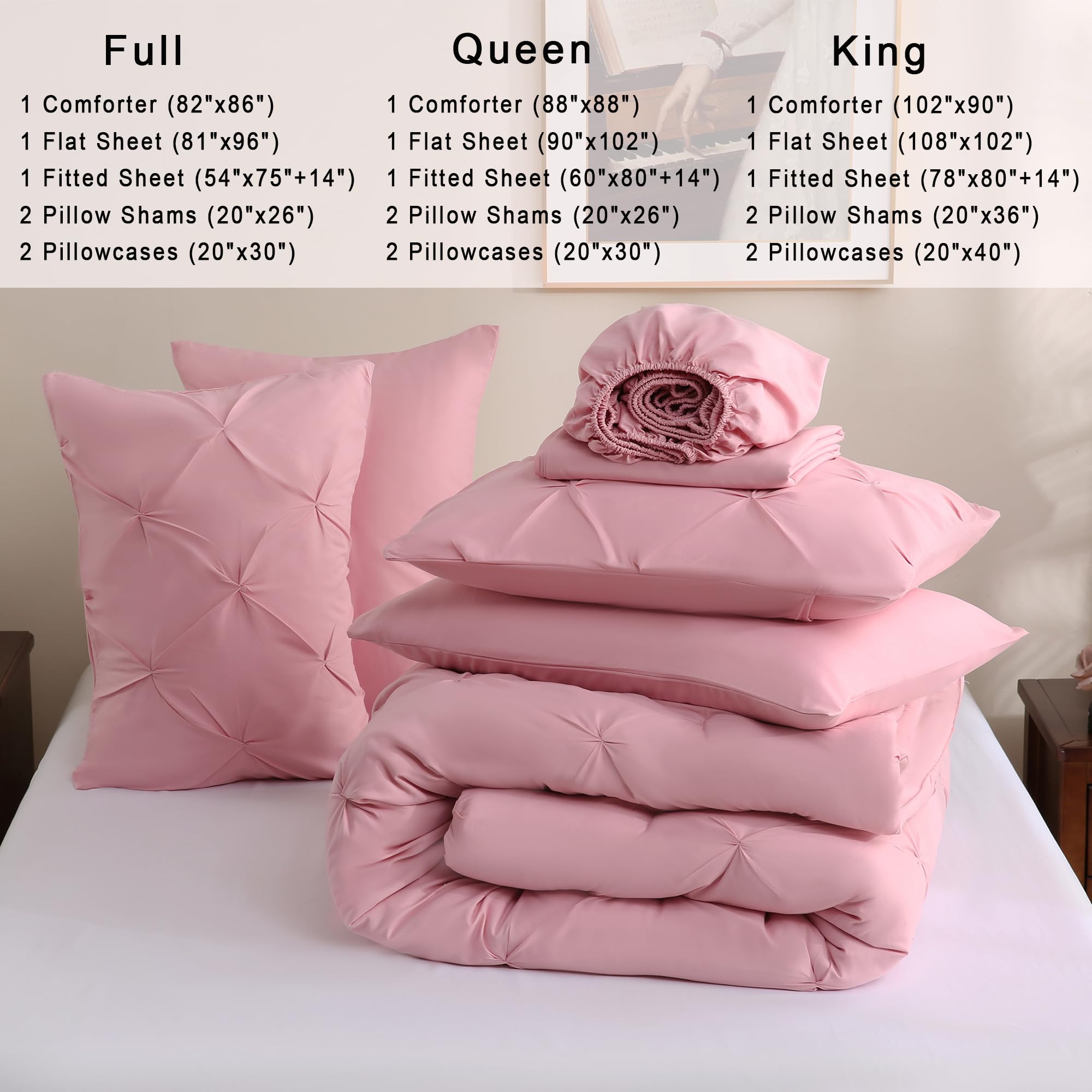 DOWNCOOL scale comparison of comforter on queen mattress showing full coverage benefit